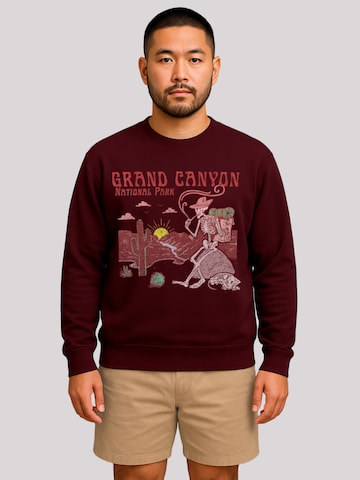 F4NT4STIC Sweatshirt 'US National Parks Grand Canyon Sunrise' in Rood: voorkant