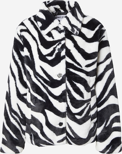 PIECES Välikausitakki 'PCROBYN' värissä musta / valkoinen, Tuotenäkymä