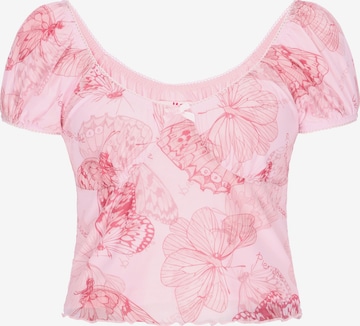 MYMO - Blusa em rosa: frente
