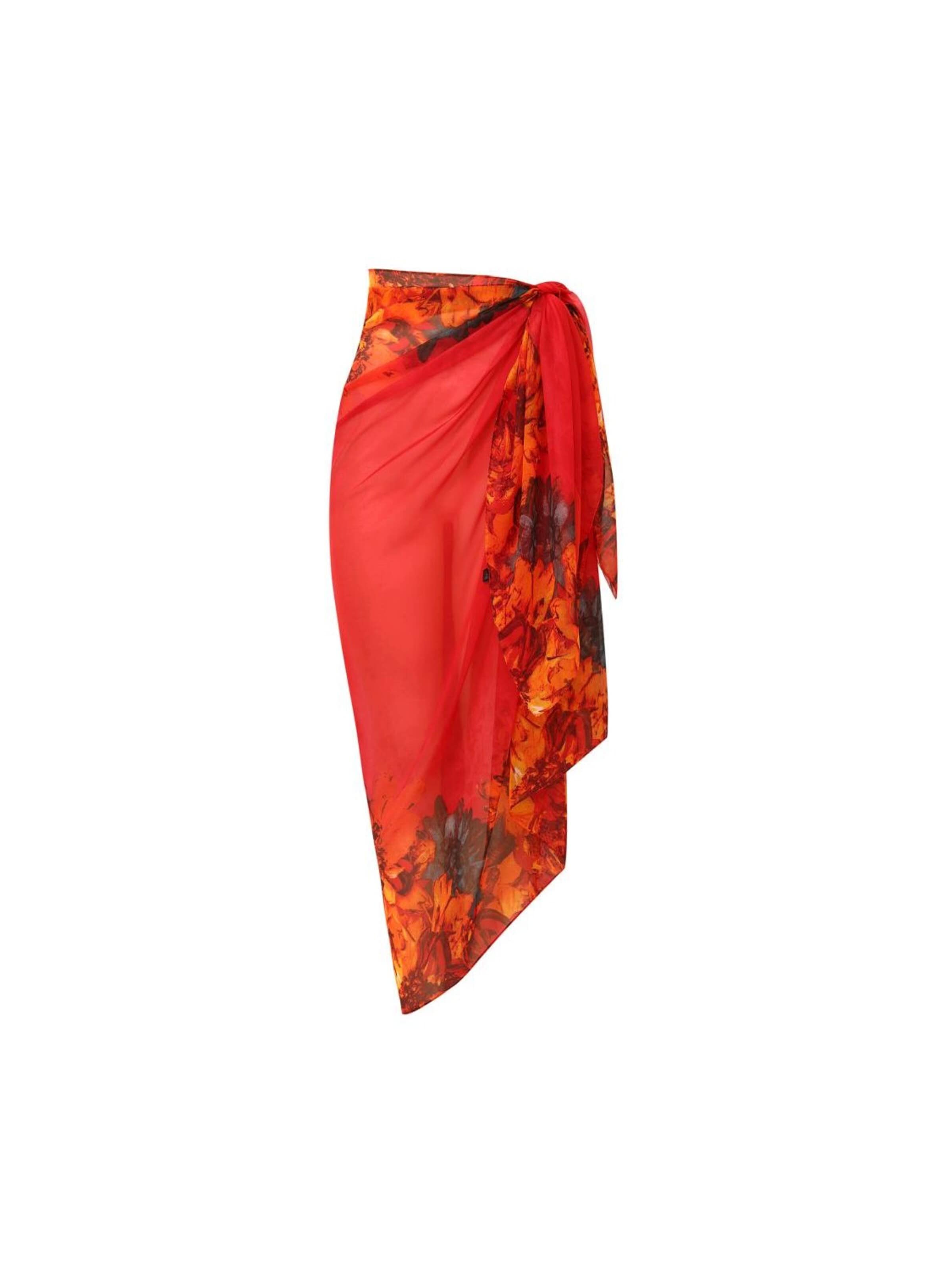 alberto cabale Beach Dress 'FLORA' in Red: front