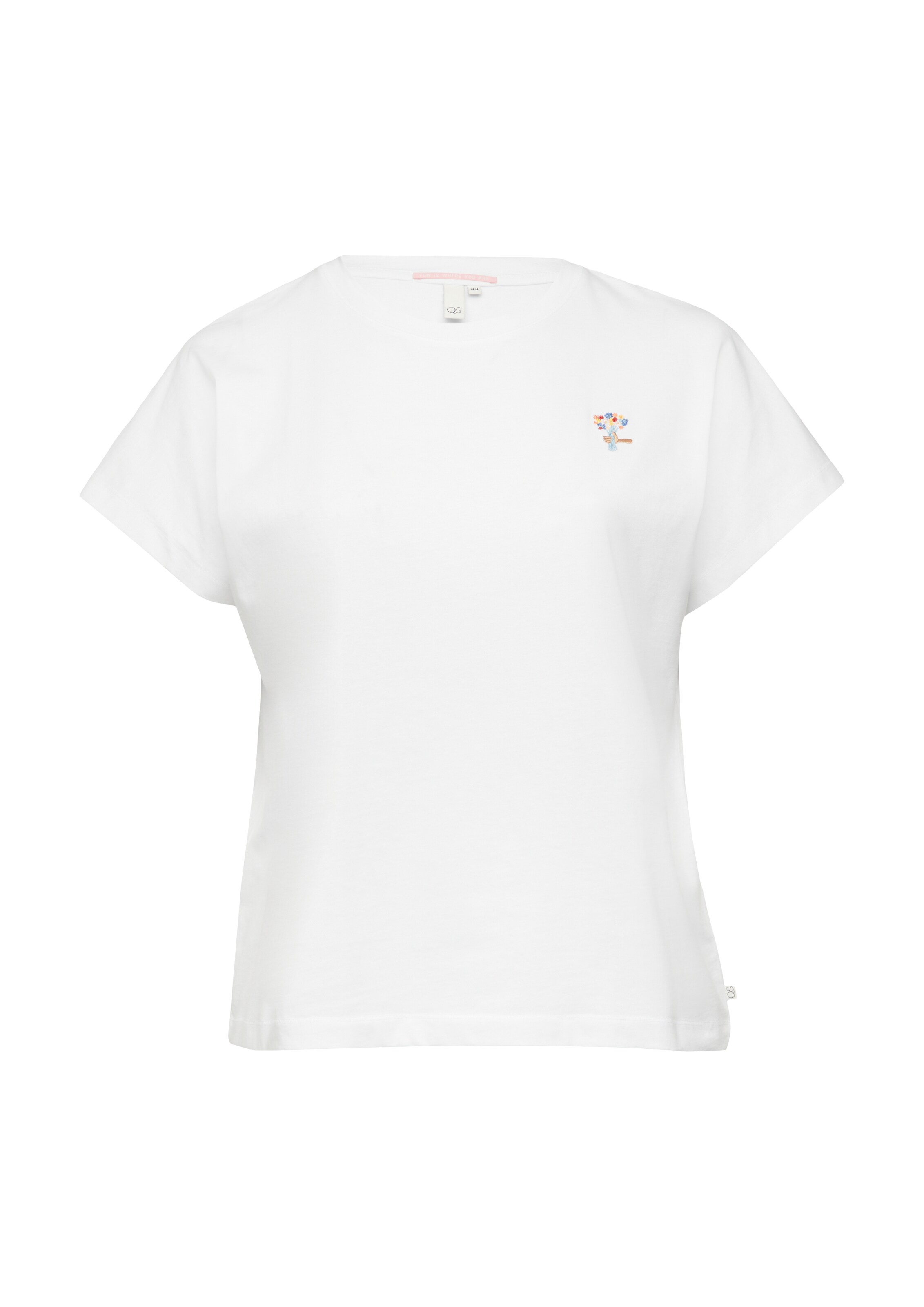 T-shirt QS en blanc : devant
