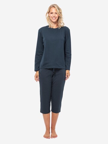SCHIESSER Pyjama 'Organic Cotton' in Blau
