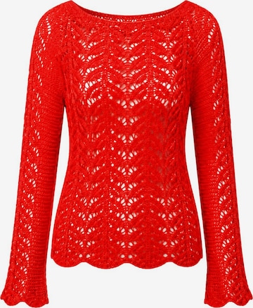 Süel knitwear - Top de punto 'Twin Lace' en rojo: frente