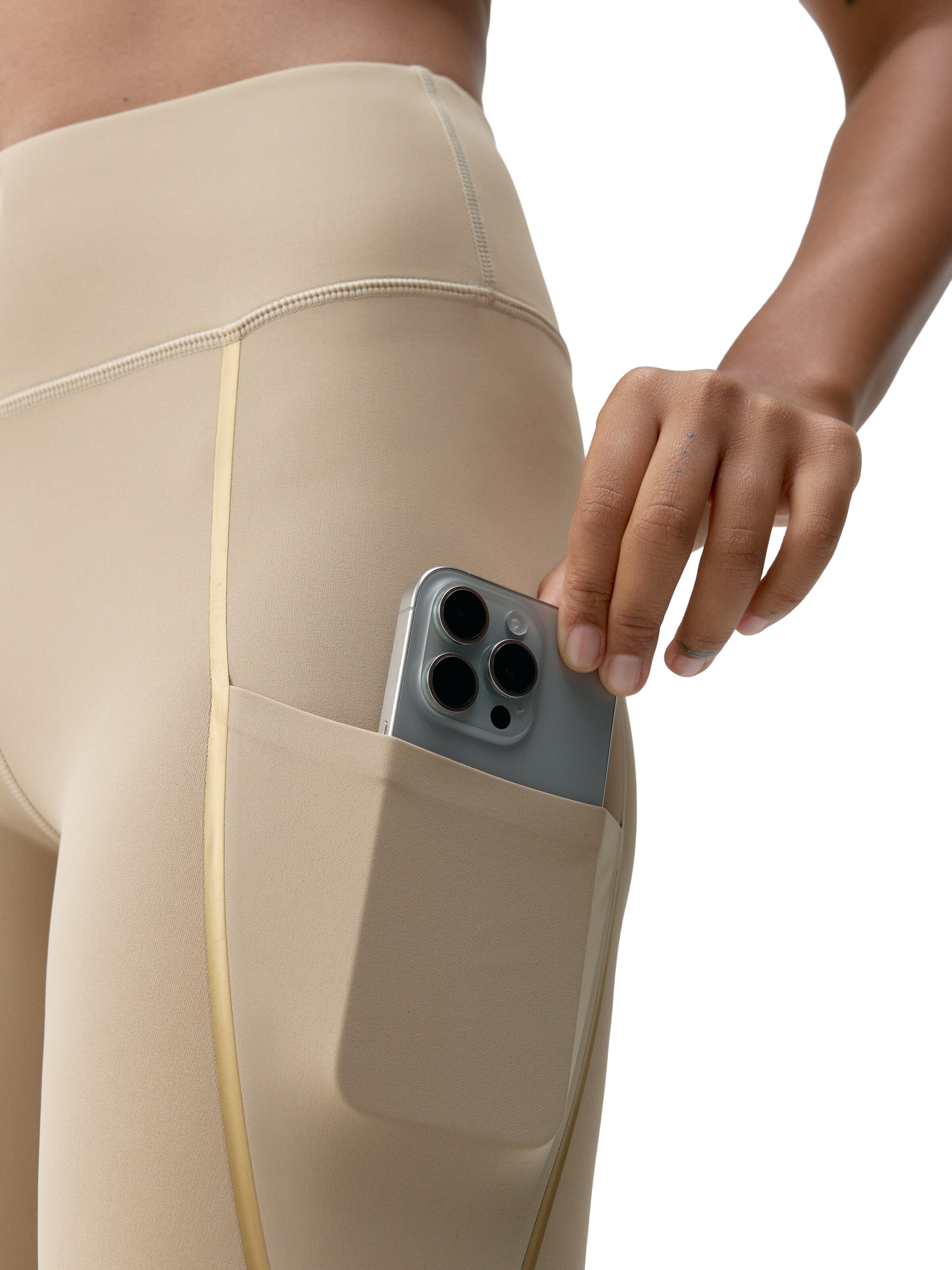 Born Living Yoga Regular Leggings ' Gold ' in Beige