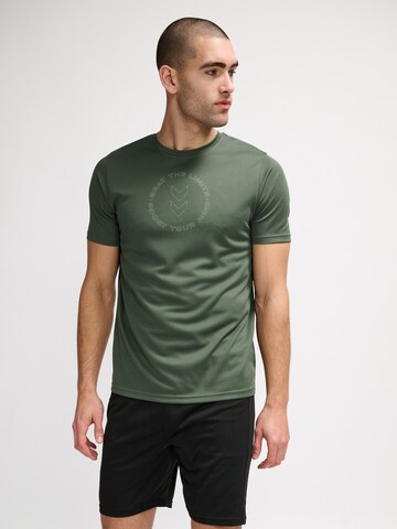 Hummel Functioneel shirt 'TE BOOST' in Groen: voorkant
