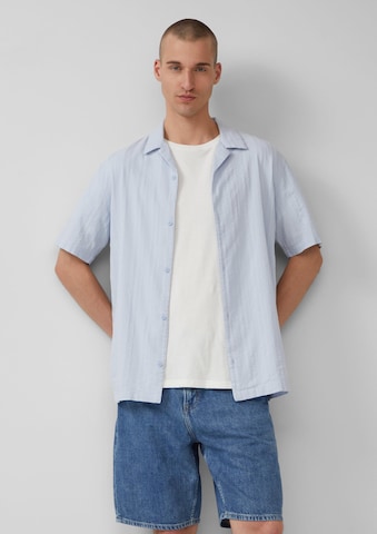 QS Regular fit Overhemd in Blauw