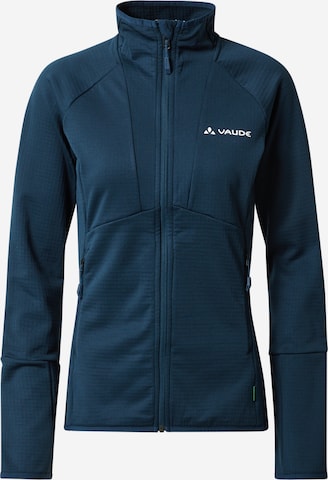 VAUDE Athletic Fleece Jacket 'Monviso' in Blue: front