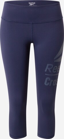 Coupe slim Pantalon de sport 'Lux' Reebok en bleu : devant