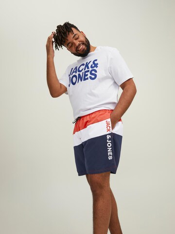 Jack & Jones Plus - Calções de banho 'Crete' em azul