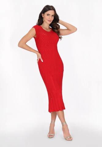 faina Knit dress 'Fashion Look' in Red
