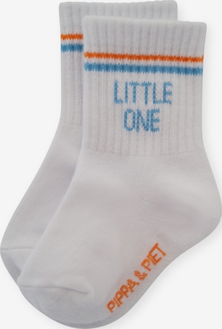 Pippa & Piet Socks 'Little One' in White: front