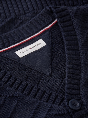 TOMMY HILFIGER Strickjacke in Blau