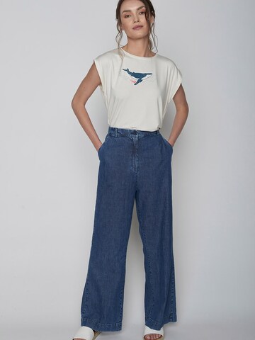 GREENBOMB Shirt 'Animal Whale Dive' in Wit