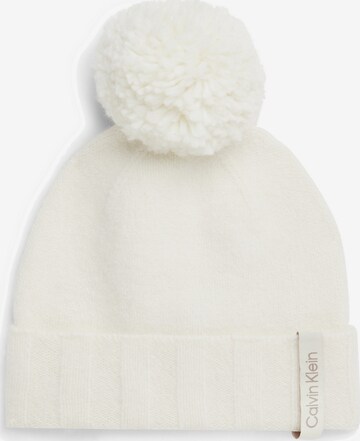 Bonnet Calvin Klein en blanc : devant