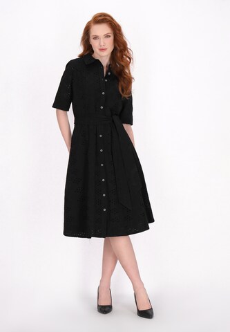Abito camicia 'Classic Look' di DreiMaster Klassik in nero: frontale
