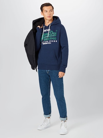 Superdry Regular Fit Sweatshirt i blå