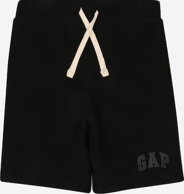 Regular Pantaloni de la GAP pe negru: față