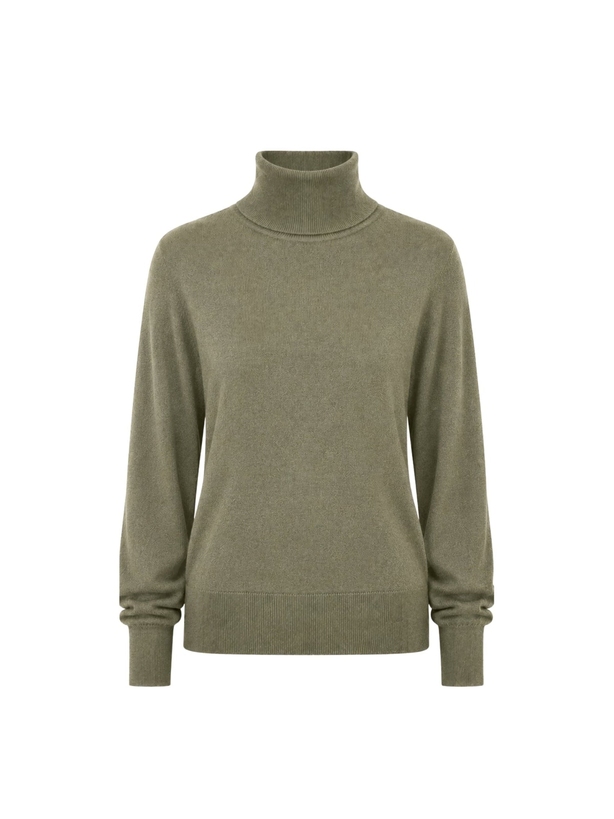Twinset Trui 'Wool Turtleneck Sweater' in Groen: voorkant