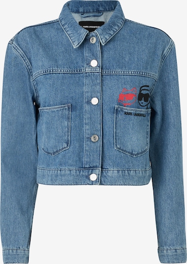Karl Lagerfeld Välikausitakki 'Ikon' värissä sininen denim / vaaleanpunainen / musta, Tuotenäkymä