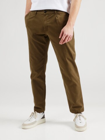 BOSS Regular Chino trousers in Green: front