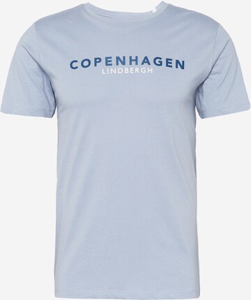 Lindbergh Tričko 'Copenhagen' – modrá: přední strana