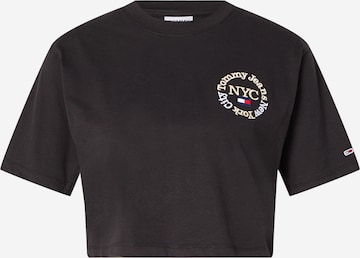 Tricou de la Tommy Jeans pe negru: față