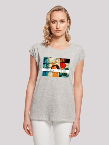 F4NT4STIC Shirt 'Heroes of Childhood Pinocchio' in Grey: front