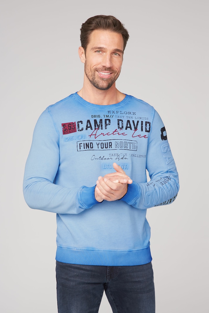 Plus Sizes CAMP DAVID Sweaters & hoodies Blue