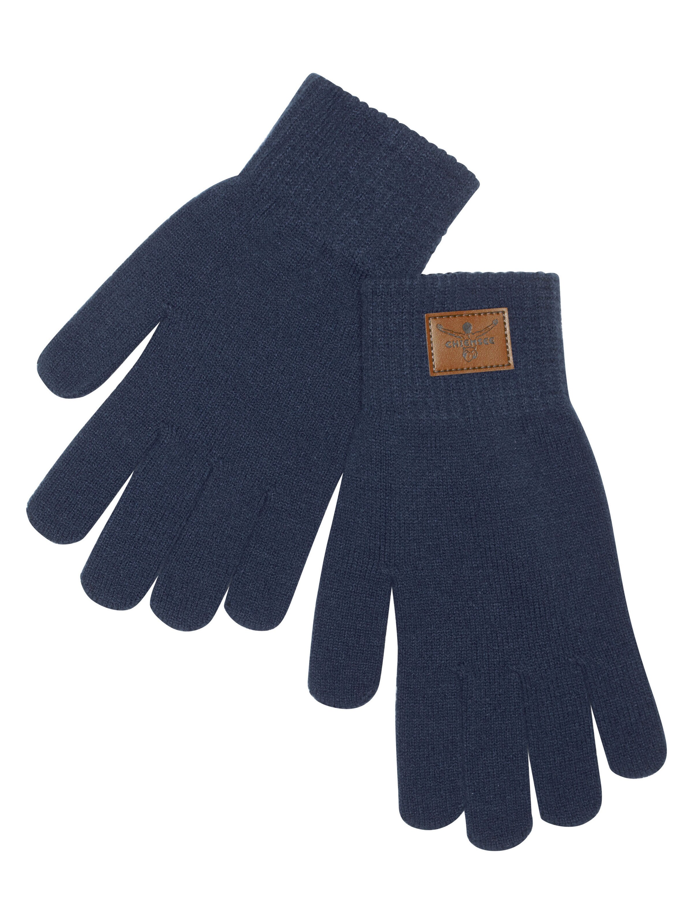 CHIEMSEE Handschuhe ' mit CHIEMSEE-Logo-Badge ' in Blau: Vorderseite