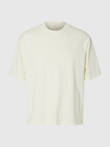 Tricou 'SLHASPEN' de la SELECTED pe bej