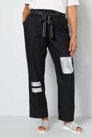 MIAMODA Regular Pants in Black: front