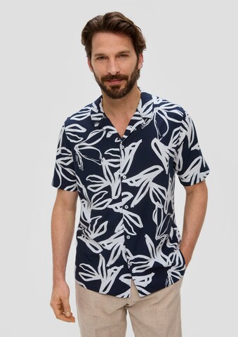 Coupe regular Chemise s.Oliver BLACK LABEL en bleu : devant