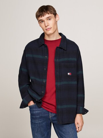 Tommy Jeans Comfort fit Overhemd in Blauw: voorkant