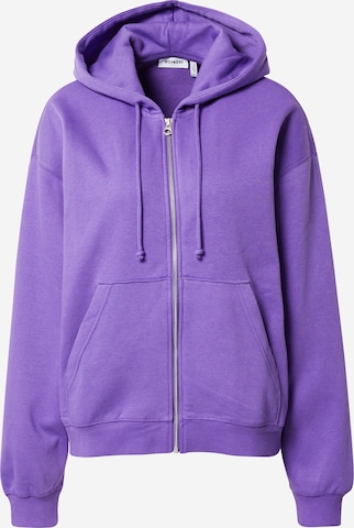WEEKDAY Zip-Up Hoodie in Purple: front
