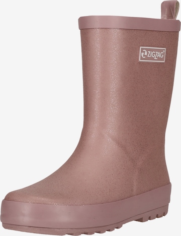 ZigZag Rubber Boots 'Gemus' in Purple: front