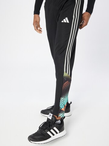 ADIDAS PERFORMANCE Slim fit Workout Pants 'Messi ' in Black