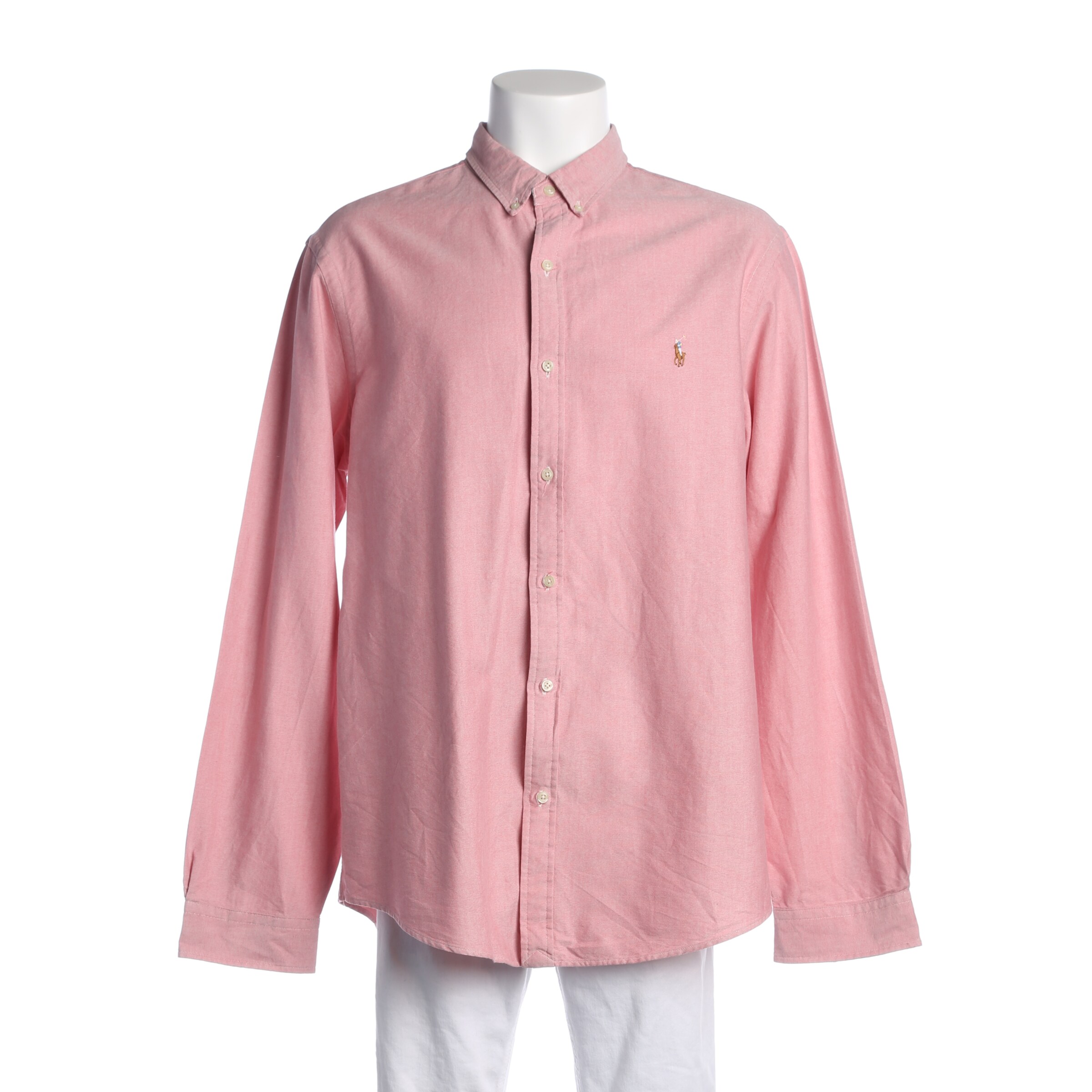 Polo Ralph Lauren Freizeithemd / Shirt / Polohemd langarm in XXL in hellpink, Produktansicht
