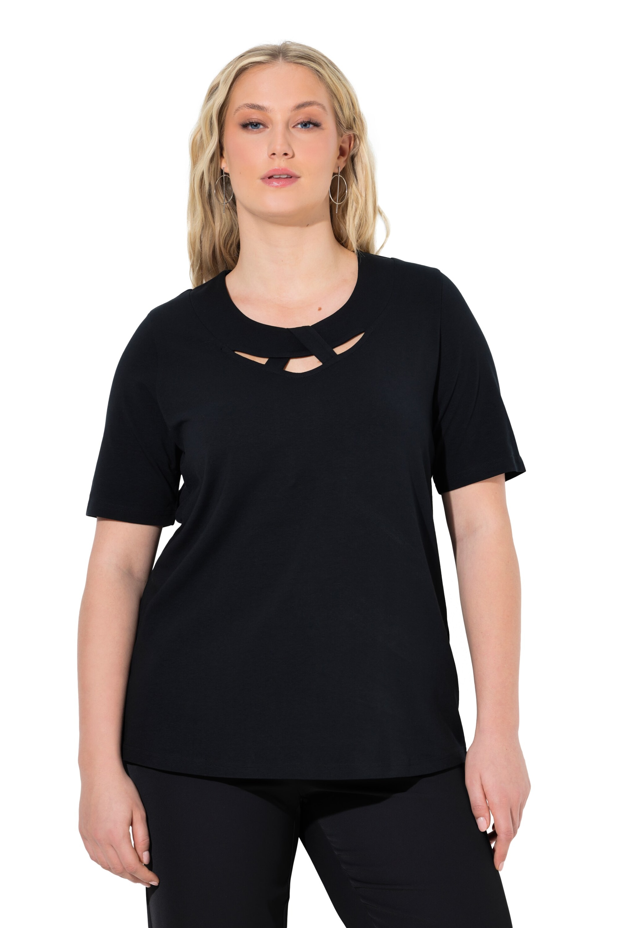 Ulla Popken Shirt in Black: front