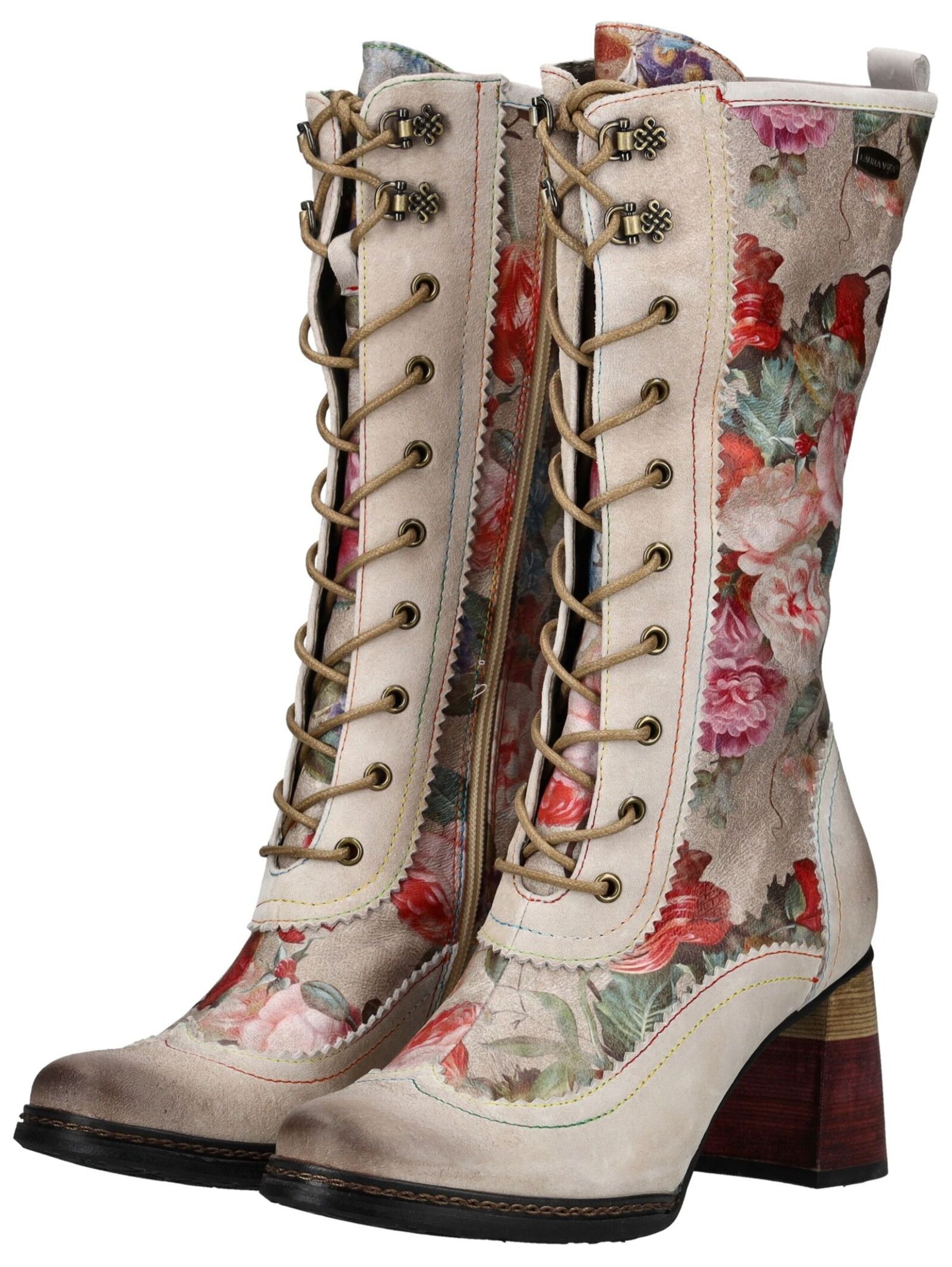 Bottes à lacets Laura Vita en beige