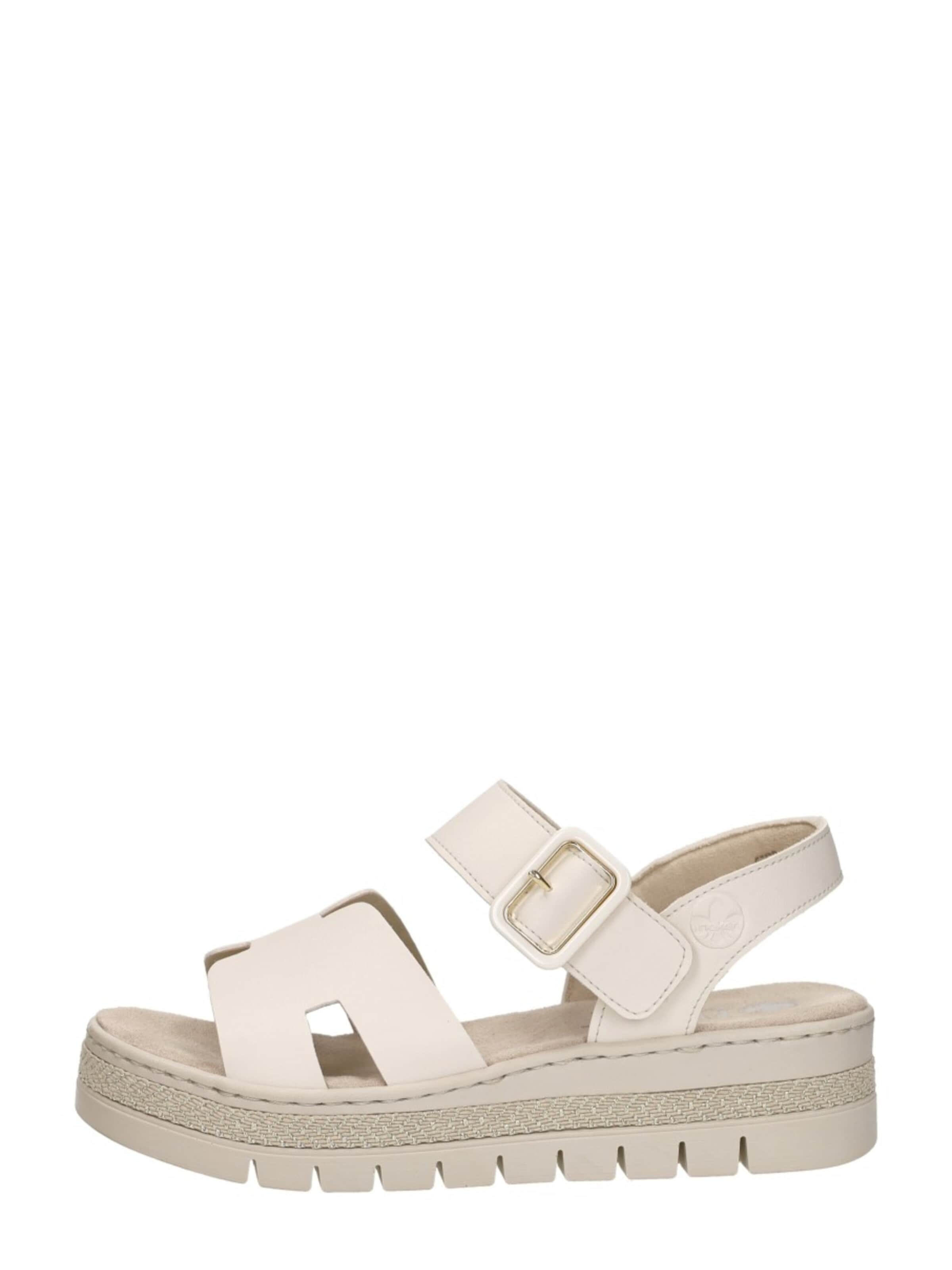 Rieker Sandal 'Sandalen Plat' in Grey: front