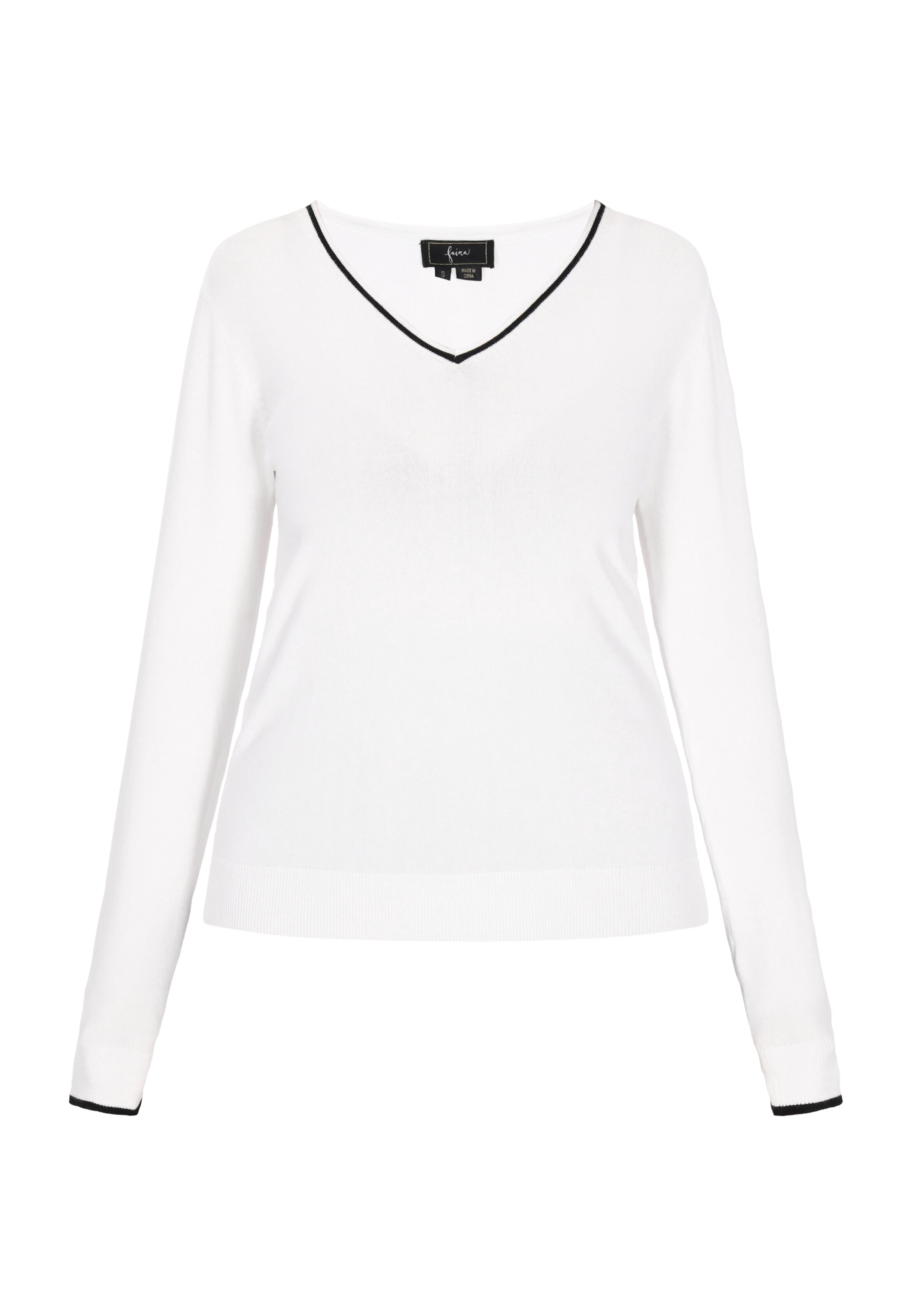 faina Пуловер в бяло: отпред