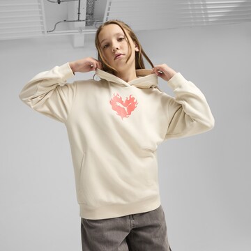 PUMA Sweatshirt 'Flaming Love' in Beige