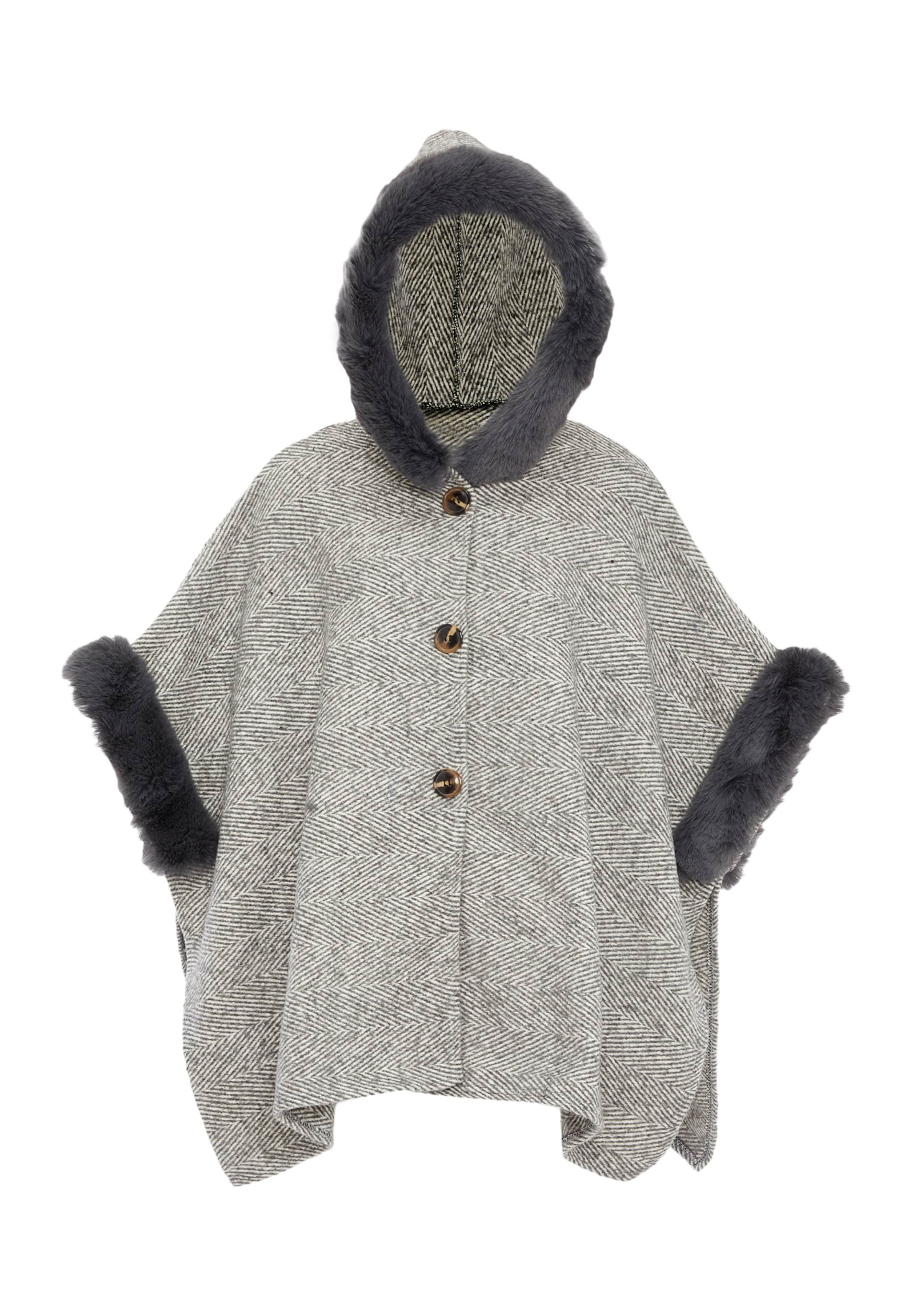 FRAULLY Cape in Grey: front