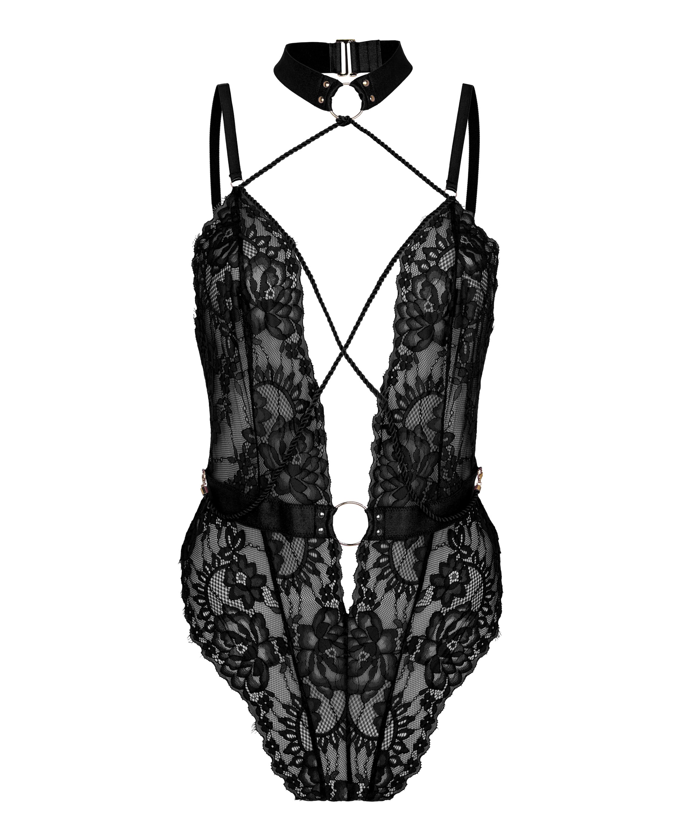 Hunkemöller Body in Zwart: voorkant