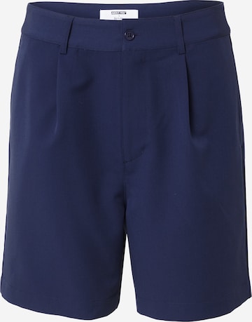 ABOUT YOU x Kevin Trapp Regular Pleat-Front Pants 'Till' in Blue: front