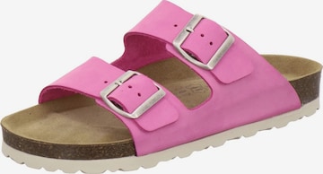 AFS-Schuhe Pantolette 'Pantoletten Damen Zweischnaller fuchsia' in Pink: Vorderseite