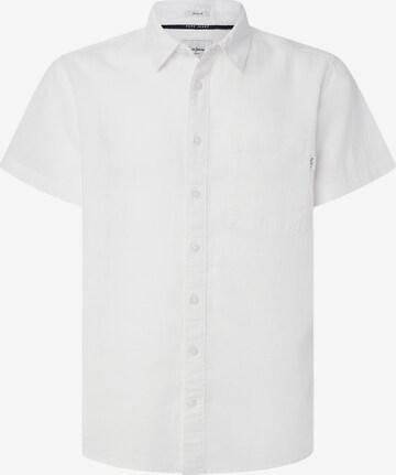 Pepe Jeans Regular fit Button Up Shirt in White: front