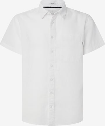 Pepe Jeans Regular fit Button Up Shirt in White: front