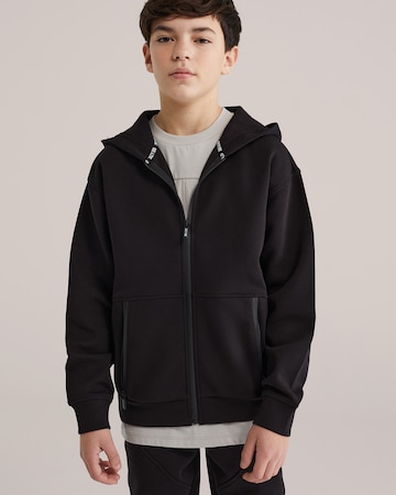 WE Fashion Sweatjacka i svart: framsida