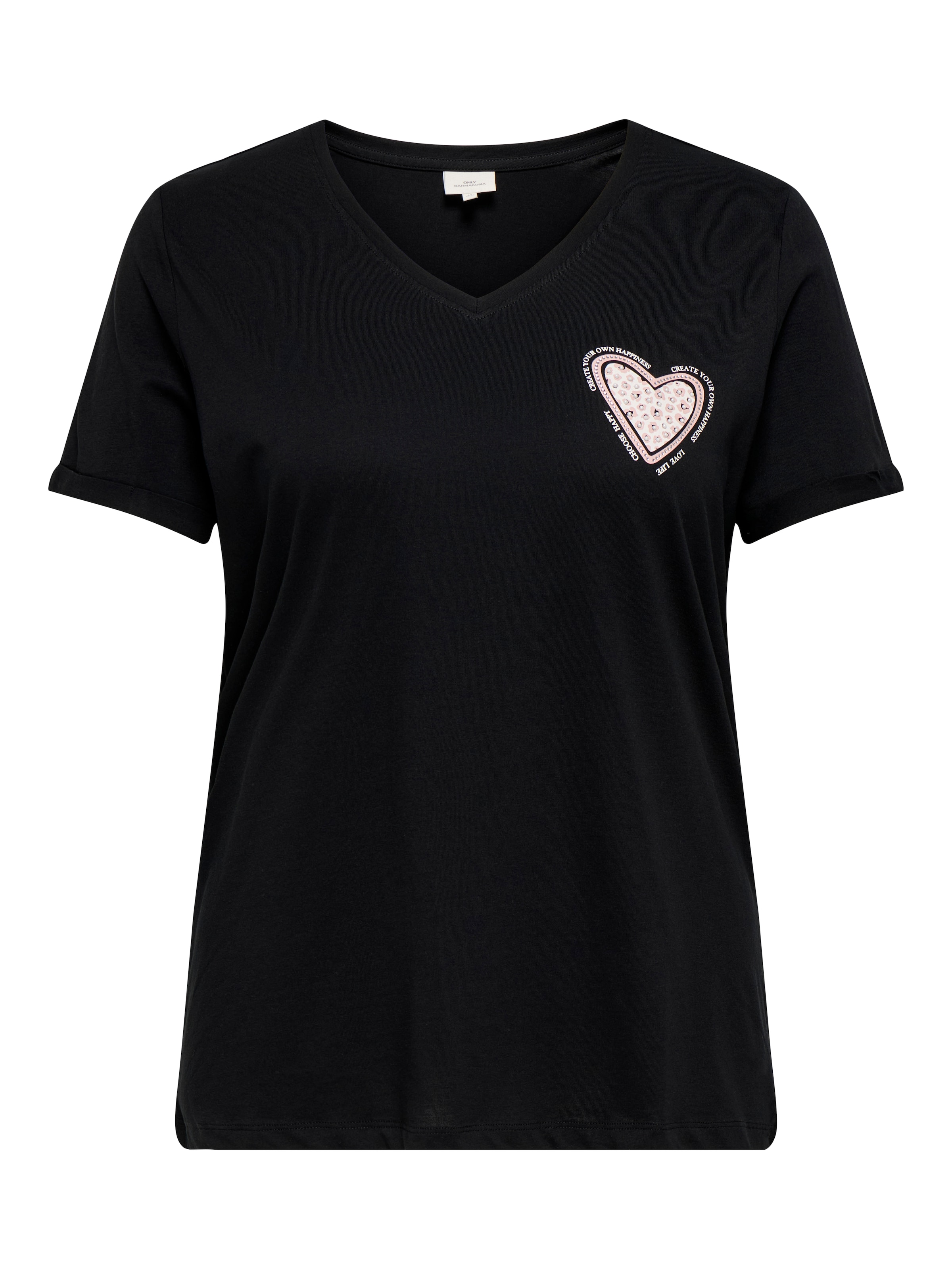 ONLY Carmakoma Shirt 'CARMAKOMA' in Black: front